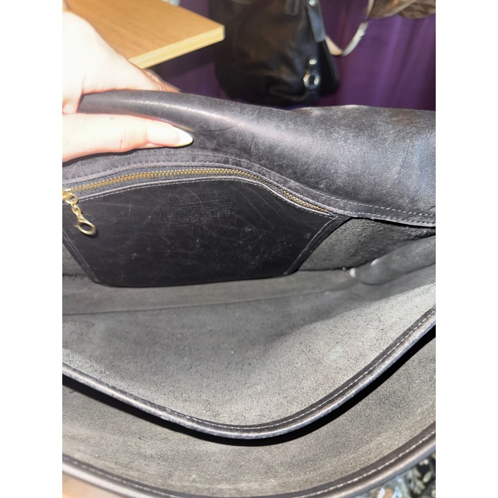 Vintage Coach Beekman Briefcase Black Leather Brass Buckle Messenger Bag 5266 - Picture 8 of 9